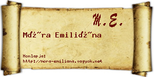 Móra Emiliána névjegykártya